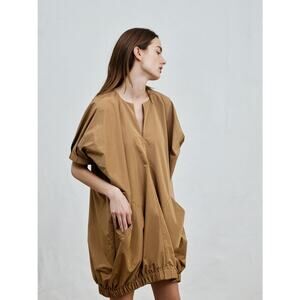 Zero + Maria Cornejo Rae Bomber Tunic Mykonos Blue Size XS